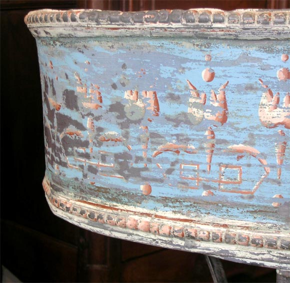 19th Century 19th c. Tole and Iron Jardinaire