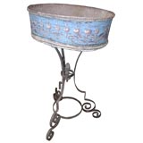 19th c. Tole and Iron Jardinaire