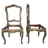 Set of 8 18thc. Painted Chairs