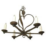 19th C. Spanish Iron Chandelier