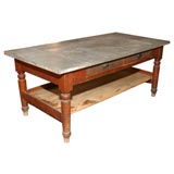 zinc top work table