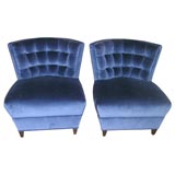 PAIR OF SPECTACULAR JAMES MONT SLIPPER CHAIRS