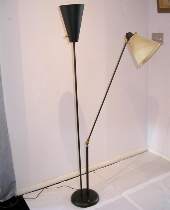 A Two-Light Floor Lamp  by David Wurster for Raymor