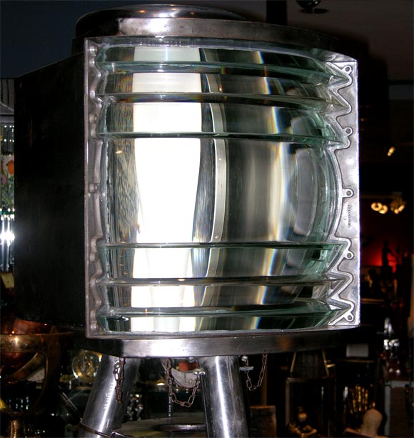 Polished Aluminum Portable Lighthouse  Circa 1930's In Good Condition In New York, NY