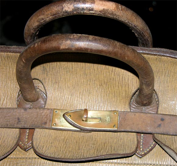 Giant Hermes Birkin Travel Bag, Circa 1930's In Good Condition In New York, NY