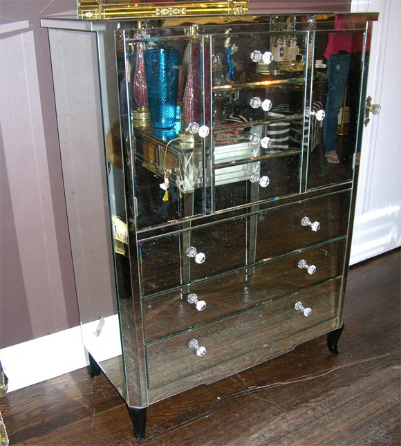1940's Mirrored Highboy