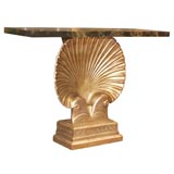 Clam Shell console table
