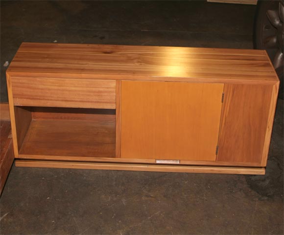 Walnut Richard Neutra bed and nightstands