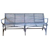 Painted Wood Garden Bench