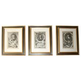 Set of 6 "Heads of the Illustrious Persons of Great Britain"