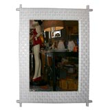 Large White Framed Mirror