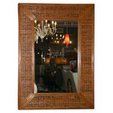Large Stylish Rattan Mirror