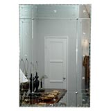 Miroir français gravé à la main des années 1940