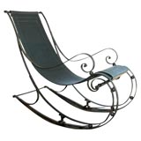 Wrought iron rocking chair