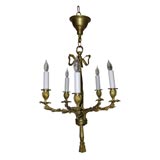 Antique Bronze 5 Candle Chandelier