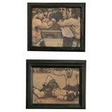 Vintage 2 WPA Boxing Paintings by A. Smith