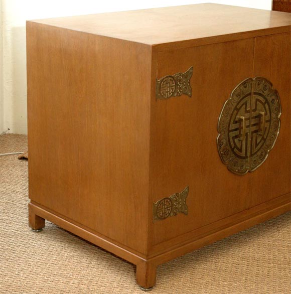 20th Century Chinoiserie 50s Record Player Cabinet