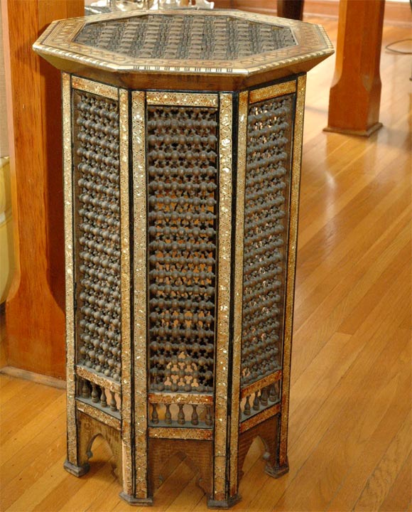MOROCCAN MOTHER OF PEARL TABLE