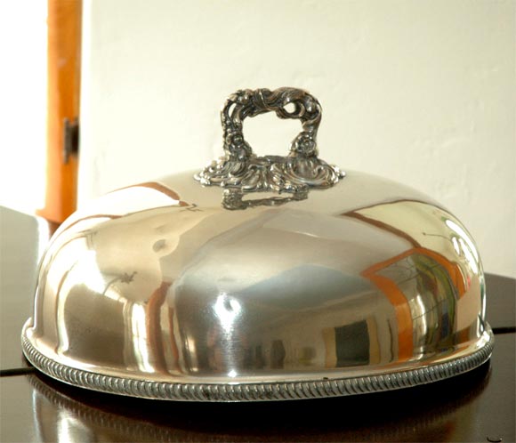 SILVER PLATE ORNATE DOME LID