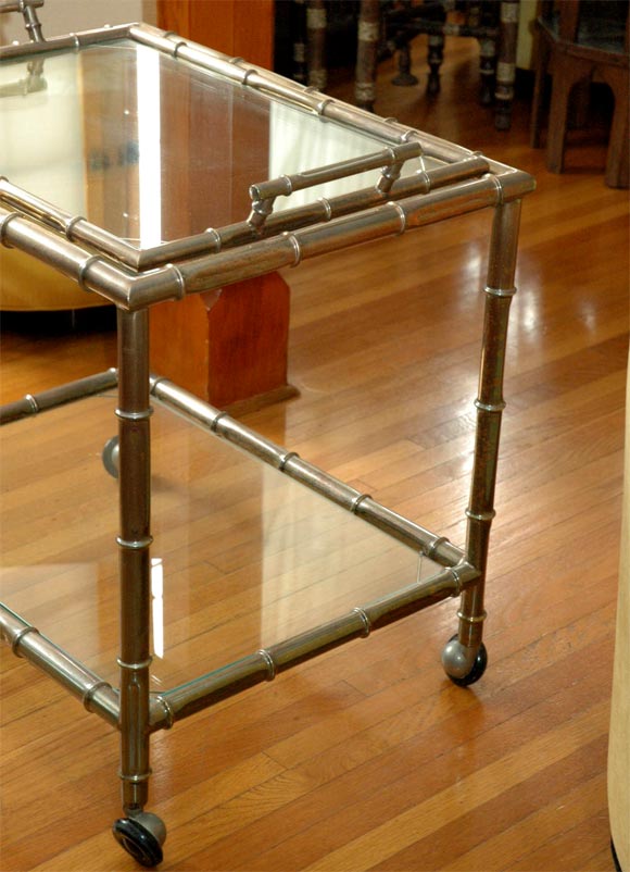 SILVER TEA CART In Good Condition For Sale In California, LA