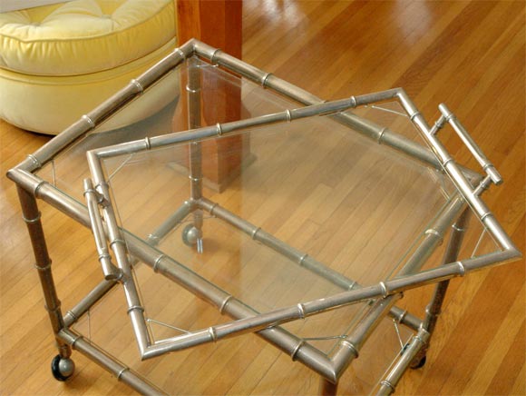 SILVER TEA CART For Sale 2