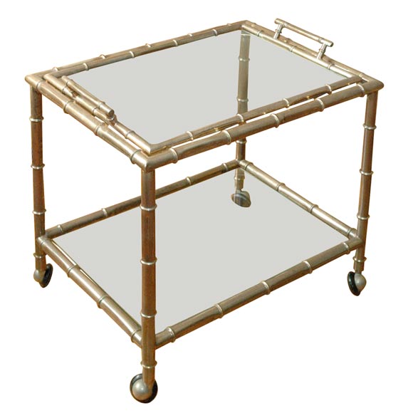 SILVER TEA CART For Sale