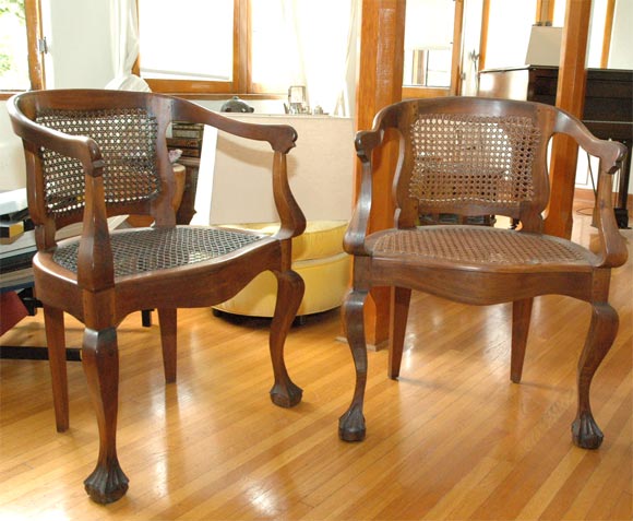 PAIR HAND CARVED TABLES
