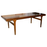 Danish Rosewood and Veneered Coffee Table
