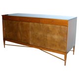 Paul McCobb Leather and Walnut Buffet