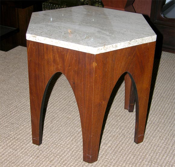 Pair of Hexagonal Occasional Tables Harvey Probber Style 1