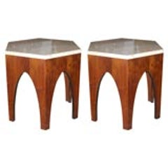 Pair of Hexagonal Occasional Tables by Harvey Probber 6
