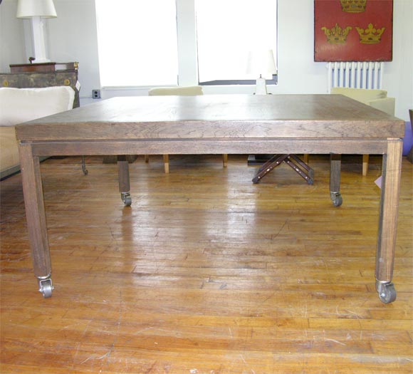 Square Table on Casters