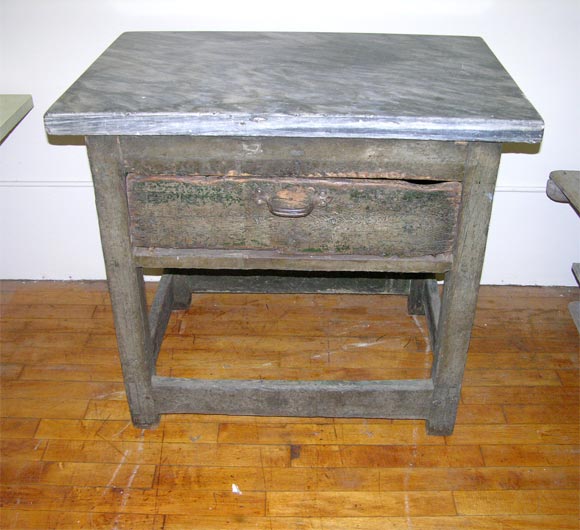 Wooden Table with Stone Top