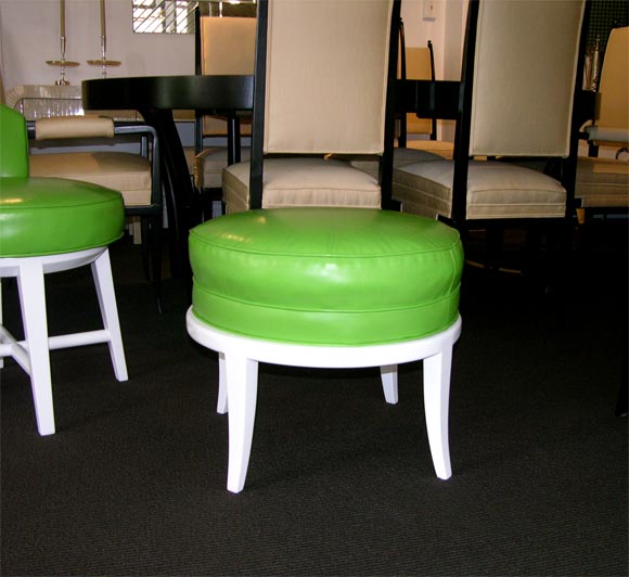 Tommi Parzinger Custom Swivel Seat and Stool Set