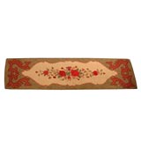 1920S HAND HOOKED RUNNER RUG/FLORAL FROM PENNSYLVANIA