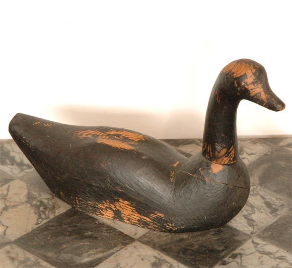 19th C. Decoy original black paint from Maine, great condition