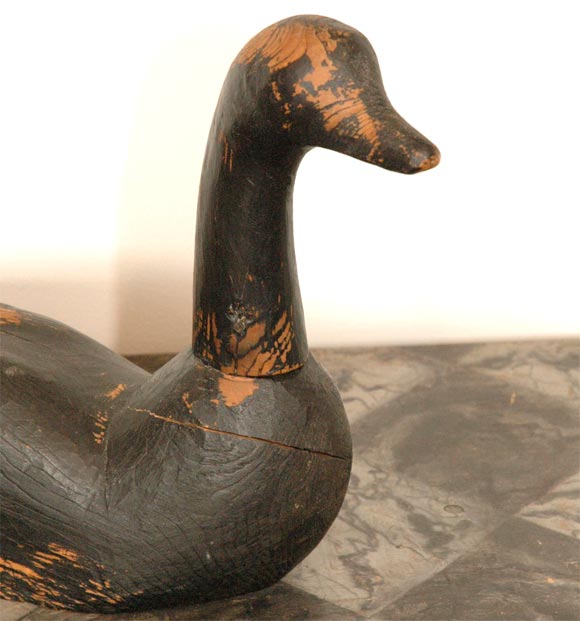 American 19th C. Decoy original black paint from Maine