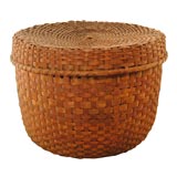 19THC BASKET WITH LID FROM MAINE