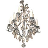 Iron and crystal chandelier