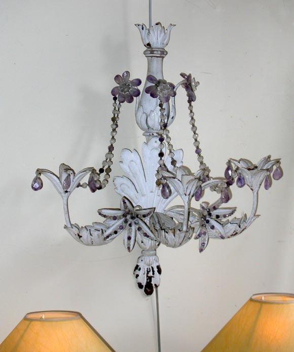 1940's Single Bagues three light tole sconce