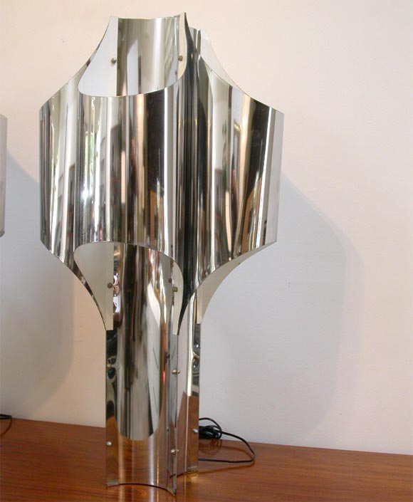 American Pair of Sculptural Table Lamps by Robert Sonneman