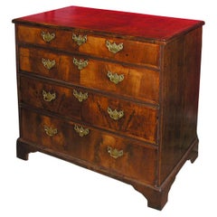 Simple and Elegant 18th c. English Oak/Walnut Chest of Drawers
