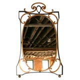 Palladio Italian gilt iron wall mirror