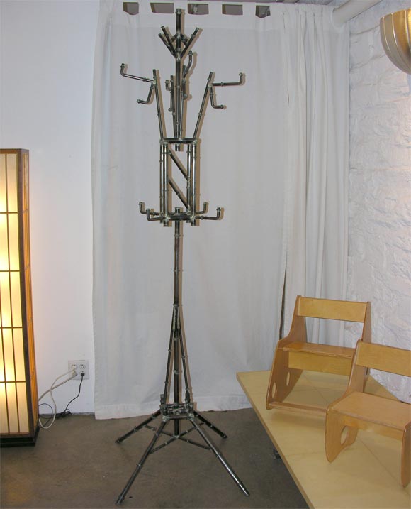 Unusual Metal Coat Rack at 1stdibs