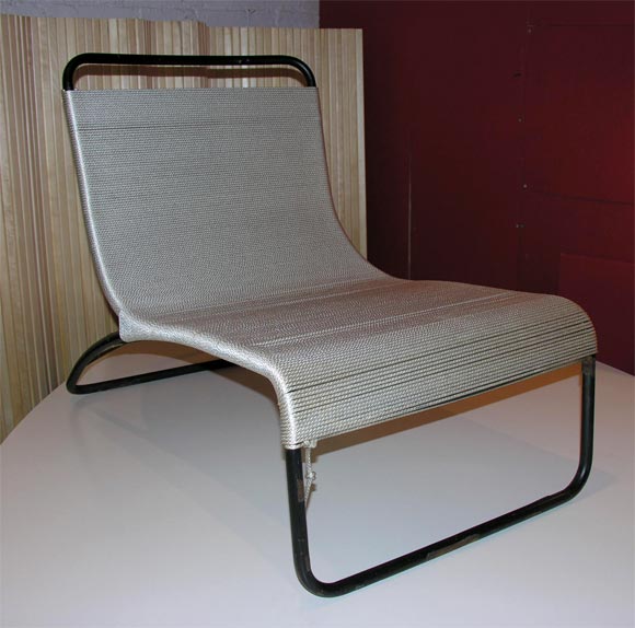 Van Keppel & Green Case Study Outdoor Chair and Ottoman In Good Condition For Sale In New York, NY