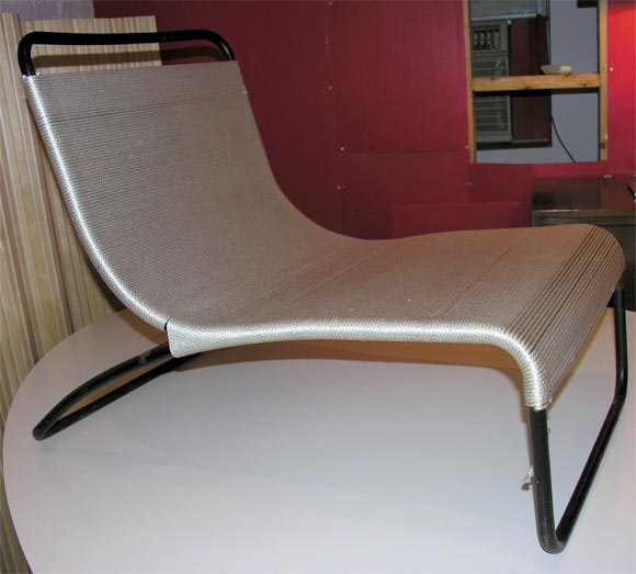 Metal Van Keppel & Green Case Study Outdoor Chair and Ottoman For Sale