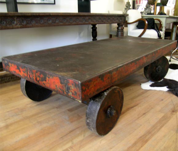 Great old metal railway trolley/cart