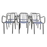 Set of 6 French Metal Cafe Chairs