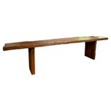 Used Solid Ancient Teak Railroad Tie Bench