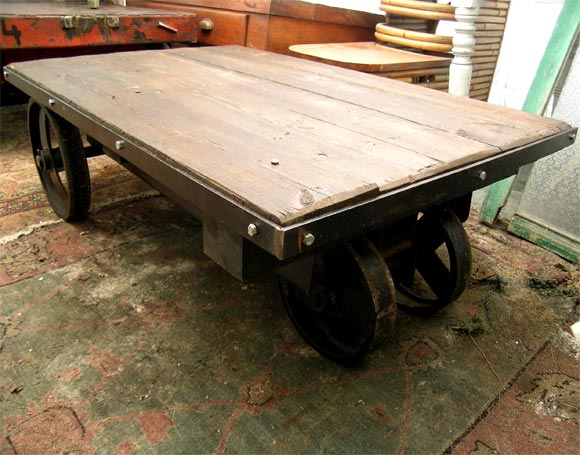 20th Century Industrial Coffee Table For Sale